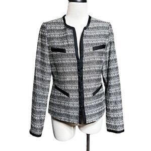 Anne Klein Long Sleeve Suit Jacket Blazer Black & White Size 4